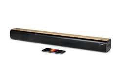 THOMSON Barre de Son Bluetooth 5.0 200W – sans Fil- Design Noir & Bois – USB, Optique, AUX, Fixation Murale – 86 cm- télécommande- SB401BT