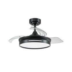 Eden pulse Zwarte ventilator, 48 W, instelbare temperatuur, 32/44,5 x 91 cm, 3 uitklapbare vleugels
