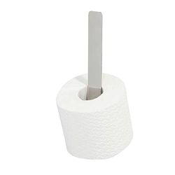 Tiger Colar Porta Rotolo di Ricambio per l'incollaggio, con Pellicola Adesiva Integrata per Il Montaggio Senza Foratura, Inossidabile, Acciaio Inox Lucidato, 5x24.3x6.9 cm