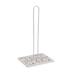 Versa Portarrollo de Papel de Cocina Corazones Metal Acero Madera MDF 16,5 x 31 x 13 cm