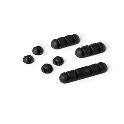 Durable 504137 Set kabelklemmen Cavoline Clip Mix (zelfklevend, voor 1, 2, 3 of 4 kabels elk), 7 st., grafiet, 7 st.