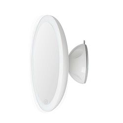 2-in-1 Mirror - Make Up Spiegel Met Verlichting - Ronde Spiegel - Scheerspiegel - X5 Vergroting - Met Zuignap