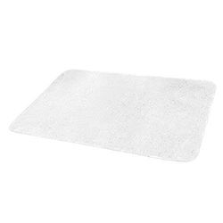 Douceur d'Intérieur DOLCY Bath Mat, 100% Polyester, White, 45 x 75 cm