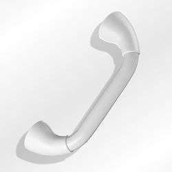 Spirella Barre de redressement ou d'appui Prof Acier INOX 30cm Blanc