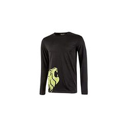 U-Power Alien - Camiseta 100% algodón, manga larga, corte estrecho, cuello acanalado cómodo, con impresión serigráfica "Cabeza de león"