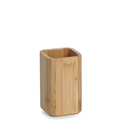ZELLER PRESENT SCHÖNER LEBEN. PRAKTISCH WOHNEN. Bicchiere Porta spazzolini, bambù, Naturale, ca. 7 x 7 x 11,4 cm