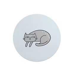 Questo Casa, Digitalt tryck runt musmatta, halkfri undersida för kontor och hem, diameter: 22 cm