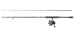 Mitchell Tanager G2 Spin Combo, fiskespö och rulle gädda abborre och zander, stark lättvikt & mångsidig, svart, 2,10 m måttlig stång, 2000 storlek rulle