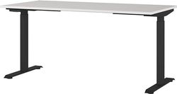 Germania Bureau 7909-581, en Gris Clair/Noir, réglable en Hauteur, 180 x 120 x 80 cm (LxHxP)