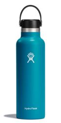 HYDRO FLASK - Drickflaska 621 ml (21 oz) - Vakuumisolerad stålflaska i pulverlackerat rostfritt stål med läckagesäker Flex Cap - BPA-fri - Bredmun - Laguna