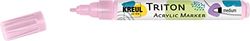 Kreul 17747-Triton Acrylic Marker Medium, Rose pâle, épaisseur de Point 1 à 3 mm, pour Lignes et écritures, séchage satiné, résistant aux intempéries sur Supports absorbants, Pale Pink, One size