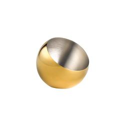APS 40770 SPHERE Lot de 3 bols en acier inoxydable aspect doré Ø 8 cm Hauteur 7 cm 0,1 l