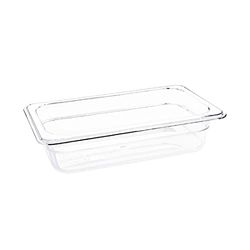 Vogue 1/4 Gastronorm Container 65mm 1.6 Litre Clear Catering Food Storage Pan