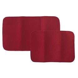 T-FAL Textiles Dish Drying Mat with Mesh - 2 Pack - Crimson - 69998