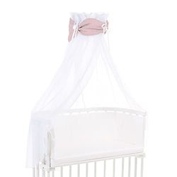babybay Hemel Organic Cotton Royal met strik geschikt voor alle modellen, rosé glitterpunten goud