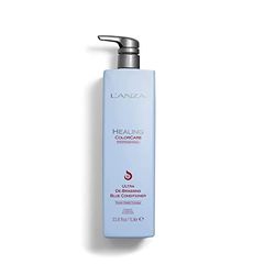 L'ANZA Healing ColorCare Ultra De-Brassing Professional Blue Conditioner - Color Toning Haircare to Eliminate Unwanted Brassiness, Sulfate-free Formula (33.8 Fl Oz)