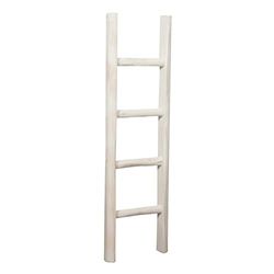 Biscottini Escalera toallero baño 100 x 6 x 30 cm – Escalera de Madera Decorativa utilizable como sirvo Mudo de Dormitorio o Escalera toallero Shabby – Escalera de Madera Decorativa