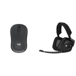 Logitech M240 Silencioso Bluetooth & Corsair Void RGB Elite Auriculares Inalámbricos