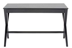 AC Design Furniture Walther Escritorio, Ancho 120 cm x Fondo 60 cm x Alto 75 cm, Color Negro, Roble, 1 Unidad