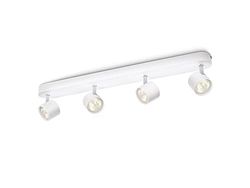 Philips myLiving Star Barra de 4 holofotes, iluminação interior, LED integrado e garantia de 5 anos, cor branca