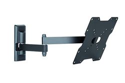 Meliconi CME EDR200 Professional TV mount met dubbele arm, kantelbaar, voor tv 26-40 inch, draagkracht max. 17 kg, Vesa 50 x 50-75 x 75-100 x 100-200 x 200-200 x 10 0-10 0 x 200 mm, zwart