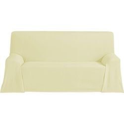 ECOMMERC3 Couvre-lit Multifonction léger et élégant pour canapé ou lit 230 x 260 cm Couleur Vanille