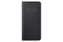 Samsung Galaxy S21 Case, LED Wallet Cover - Black (US Version)