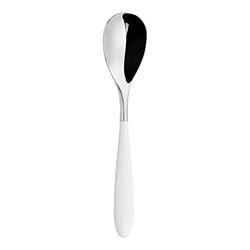 Rockingham Forge Yin and Yang Lot de 2 cuillères à dessert de luxe en acier inoxydable 18/10 – poignées en blanche, plastique PBT