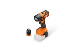 FEIN Taladro atornillador percutor a batería, ASB 18 Q AS, 2 velocidades, Con motor sin escobillas y alojamiento QuickIN, para perforar hasta 13 mm, sin batería y cargador