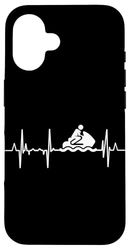 Moto d'acqua Battito cardiaco Linea del cuore Custodia per iPhone 16