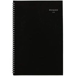 AT-A-GLANCE 2023 Monthly Planner, DayMinder, 8" x 12", Large, Faux Leather, Black (SK200)