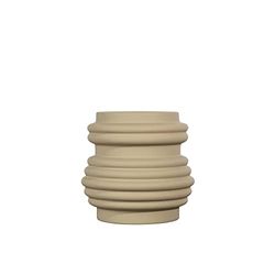 By On Vase Mila S en faïence avec Caoutchouc - Sable/Beige - Livré dans Un Coffret Cadeau