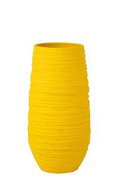 J-Line Fiesta Ceramic Vase, Yellow, Extra Large