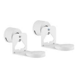 PureMounts supporto per diffusori per Sonos Era 100 & 300 set di 2, supporto a parete per diffusori con gestione dei cavi, orientabile +/-30°, inclinabile 0/-30°, capacità di carico 5 kg, bianco
