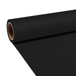 JOBY Seamless Creator Sfondo Fotografico in Carta, Sfondo Fotografico per Video, Streaming, Interviste, Sfondo per Foto, Accessori per Fotografia, Dimensione 2.18x11 m, Nero (Black on Black)