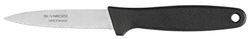 NIROSTA LaCuisine - Coltello da Cucina seghettato, 18 cm, Manico in plastica, Colore: Nero/Argento