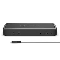 Belkin Docking station USB-C a 14 porte, Power Delivery 65 W, display 4K, 2 porte HDMI, 2 DisplayPort, 3 USB-C, 5 porte USB-A e 1 porta Gigabit Ethernet; Dock USB-C per Chromebook, PC Windows, XPS ecc