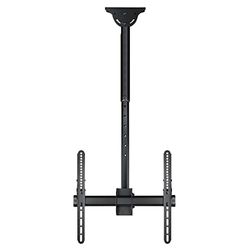 Verstelbare plafondbeugel voor monitoren van 81,3-139,7 cm (32-55 inch) met zwenk-, kantel- en verlengingsmogelijkheden, zwart, ideaal voor optimalisatie van de ruimte en betere zichtbaarheid.