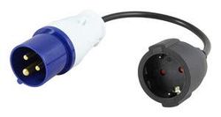 PRENDELUZ Adattatore industriale – maschio CETAC a femmina schuko/cavo da 0,3 metri