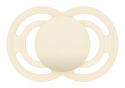 MAM Chupeta, a partir de 6 meses, tina simétrica, plana, extra fina e flexível de silicone Skin Soft Silicone de fácil aceitação, com caixa auto-esterilizadora, MAM Perfect, neutro mate, pack de 1