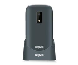 Beghelli - Telefono Anziani Salvalavita SLV20 Plus, Conchiglia gsm con Tasto SOS e Chiamata Rapida, Cellulare con Grandi Tasti, Volume Alto, Display 2.8", Torcia, Radio, Fotocamera - Colore: Nero