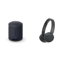 Sony SRS-XB100 - Speaker Wireless Bluetooth, Portatile, Leggero, Compatto, da Esterno, da Viaggio & WH-CH520 | Cuffie Wireless, Connessione Multipoint, con Microfono