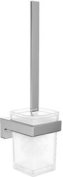 Emco Juego de cepillos para Tacos, Cristal Satinado, Modelo de Pared, Cromado, Normal