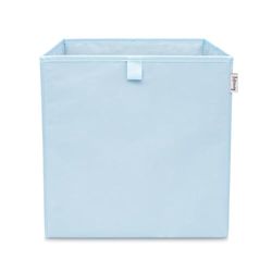 Lifeney 833126 Boîte de rangement coloris bleu clair, Coffre à jouet, rangement et organisation de la maison, Polyester, Coloré, Bleu clair, 33 x 33 x 33 cm