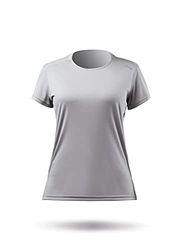 Zhik ZhikDry UV Active Short Sleeve Top voor dames, grijs, licht, sneldrogend, UV-bescherming en SPF-eigenschappen