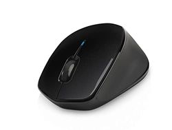 HP X4500 Mouse Wireless, Sensore Preciso, Laser fino a 1600 CPI, 3 Pulsanti, Rotella Scorrimento, Ricevitore USB Wireless 2.4 GHz Incluso, Design Pratico, Confortevole e Flessibile, Nero