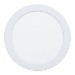 EGLO Connect.z Smart-Home recessed LED Bathroom Spotlight Fueva 6-Z, Flat, Ø 16.6 cm, ZigBee, app and Alexa Voice Control, RGB, Warm-Cold White, dimmable, White Metal Ceiling spot, IP44
