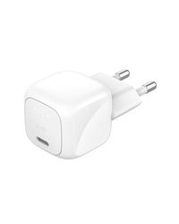 Belkin BoostCharge Caricabatteria da parete compatto da 30 W, caricatore USB-C PD rapido da viaggio per Apple iPhone Series 15, 14, 13, Samsung Galaxy S24, S23, iPad, AirPods, tablet e altro, bianco