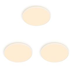 Philips LED Ozziet Linear Ceiling Light 36W 2700K [Warm White - White] for Home Indoor Ceiling Lighting, Livingroom, Bedroom (Pack of 3)