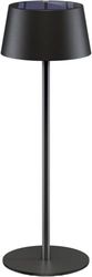 goobay Lampe de table LED solaire à intensité variable en continu, commande tactile/lampe de table LED sans fil pour l'intérieur et l'extérieur IP44/150 lm et 3000 K blanc chaud, USB-C/noir 72026
